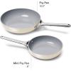 imageCaraway Nonstick Ceramic Frying Pan 27 qt 105quot  Non Toxic PTFE ampamp PFOA Free  Oven Safe ampamp Compatible with All Stovetops Gas Electric ampamp Induction  CreamCream