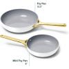 imageCaraway Nonstick Ceramic Frying Pan 27 qt 105quot  Non Toxic PTFE ampamp PFOA Free  Oven Safe ampamp Compatible with All Stovetops Gas Electric ampamp Induction  CreamWhite