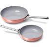 imageCaraway Nonstick Ceramic Frying Pan 27 qt 105quot  Non Toxic PTFE ampamp PFOA Free  Oven Safe ampamp Compatible with All Stovetops Gas Electric ampamp Induction  CreamPerracotta