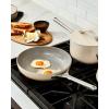 imageCaraway Nonstick Ceramic Frying Pan 27 qt 105quot  Non Toxic PTFE ampamp PFOA Free  Oven Safe ampamp Compatible with All Stovetops Gas Electric ampamp Induction  CreamWhite