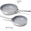 imageCaraway Nonstick Ceramic Frying Pan 27 qt 105quot  Non Toxic PTFE ampamp PFOA Free  Oven Safe ampamp Compatible with All Stovetops Gas Electric ampamp Induction  CreamGray