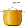 imageCaraway Petite Cooker  2 Qt Ceramic Coated Pot  Free From Forever Chemicals  Perfect for Rice Grains or Sauces  CreamMarigold