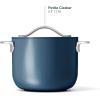 imageCaraway Petite Cooker  2 Qt Ceramic Coated Pot  Free From Forever Chemicals  Perfect for Rice Grains or Sauces  CreamNavy