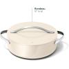 imageCaraway Rondeau  6 Qt NonStick Pan with Lid  Free From Forever Chemicals  Perfect for Searing Braising ampamp Roasting  CreamCream