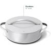 imageCaraway Rondeau  6 Qt NonStick Pan with Lid  Free From Forever Chemicals  Perfect for Searing Braising ampamp Roasting  CreamGray
