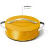 imageCaraway Rondeau  6 Qt NonStick Pan with Lid  Free From Forever Chemicals  Perfect for Searing Braising ampamp Roasting  CreamMarigold