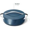 imageCaraway Rondeau  6 Qt NonStick Pan with Lid  Free From Forever Chemicals  Perfect for Searing Braising ampamp Roasting  CreamNavy