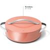 imageCaraway Rondeau  6 Qt NonStick Pan with Lid  Free From Forever Chemicals  Perfect for Searing Braising ampamp Roasting  CreamPerracotta