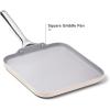 imageCaraway Square Griddle Pan  11 Square Pan  NonStick Ceramic Coated  Non Toxic PTFE ampamp PFOA Free  Oven Safe ampamp Compatible with All Stovetops  CreamCream