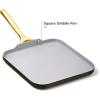 imageCaraway Square Griddle Pan  11 Square Pan  NonStick Ceramic Coated  Non Toxic PTFE ampamp PFOA Free  Oven Safe ampamp Compatible with All Stovetops  CreamBlack