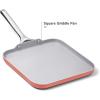 imageCaraway Square Griddle Pan  11 Square Pan  NonStick Ceramic Coated  Non Toxic PTFE ampamp PFOA Free  Oven Safe ampamp Compatible with All Stovetops  CreamPerracotta