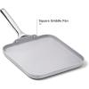 imageCaraway Square Griddle Pan  11 Square Pan  NonStick Ceramic Coated  Non Toxic PTFE ampamp PFOA Free  Oven Safe ampamp Compatible with All Stovetops  CreamGray