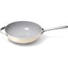 imageCaraway NonStick Stir Fry Pan  12 WokInspired Pan  Free From Forever Chemicals  HighSloped Walls  Stainless Steel Handles  BlackCream