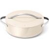 imageCaraway Rondeau  6 Qt NonStick Pan with Lid  Free From Forever Chemicals  Perfect for Searing Braising ampamp Roasting  CreamCream