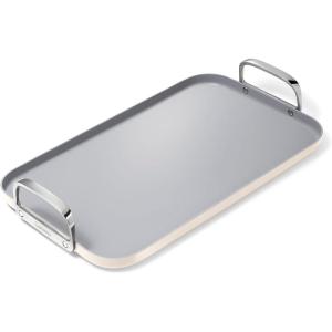 imageCaraway Double Burner Griddle  19x12 Griddle Pan  NonStick Ceramic Coated  Non Toxic PTFE ampamp PFOA Free  Oven Safe ampamp Compatible with All Stovetops  CreamCream