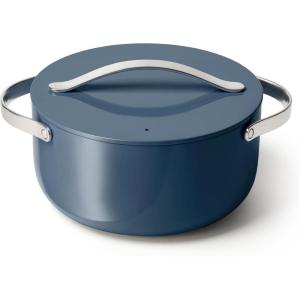 imageCaraway Dutch Oven Pot with Lid 65 qt 105quot  NonStick Ceramic Coating  Free From Forever Chemicals  Oven Safe ampamp Stovetop Agnostic  CreamNavy