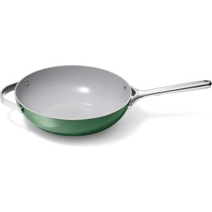 imageCaraway NonStick Stir Fry Pan  12 WokInspired Pan  Free From Forever Chemicals  HighSloped Walls  Stainless Steel Handles  BlackSage