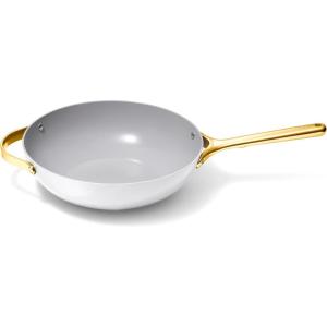 imageCaraway NonStick Stir Fry Pan  12 WokInspired Pan  Free From Forever Chemicals  HighSloped Walls  Stainless Steel Handles  BlackWhite