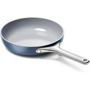 imageCaraway Nonstick Ceramic Frying Pan 27 qt 105quot  Non Toxic PTFE ampamp PFOA Free  Oven Safe ampamp Compatible with All Stovetops Gas Electric ampamp Induction  CreamNavy