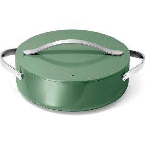 imageCaraway Rondeau  6 Qt NonStick Pan with Lid  Free From Forever Chemicals  Perfect for Searing Braising ampamp Roasting  CreamSage