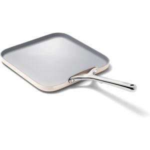imageCaraway Square Griddle Pan  11 Square Pan  NonStick Ceramic Coated  Non Toxic PTFE ampamp PFOA Free  Oven Safe ampamp Compatible with All Stovetops  CreamCream