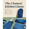 imageCaraway Linen Set  Apron Pot Holders Oven Mitts ampamp Tea Towels  100 Organic Cotton  Durable Machine WashableNavy