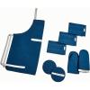 imageCaraway Linen Set  Apron Pot Holders Oven Mitts ampamp Tea Towels  100 Organic Cotton  Durable Machine WashableNavy
