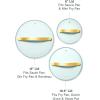 imageCaraway Iconics Glass Lids Set for Pots and Pans  Made With Tempered Glass  Sized to Fit Caraway CeramicCoated ampamp Stainless Steel Cookware  Includes 3 Sizes  8quot 105quot ampamp 118quotGold