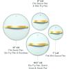 imageCaraway Iconics Glass Lids Set for Pots and Pans  Made With Tempered Glass  Sized to Fit Caraway CeramicCoated ampamp Stainless Steel Cookware  Includes 3 Sizes  8quot 105quot ampamp 118quotGold