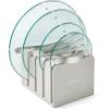 imageCaraway Iconics Glass Lids Set for Pots and Pans  Made With Tempered Glass  Sized to Fit Caraway CeramicCoated ampamp Stainless Steel Cookware  Includes 3 Sizes  8quot 105quot ampamp 118quotStainless Steel