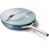imageCaraway Nonstick Ceramic Mini Fry Pan With Glass Lid 105 qt 8quot  Non Toxic PTFE ampamp PFOA Free  Oven Safe ampamp Compatible with All Stovetops Gas Electric ampamp Induction  CreamNavy