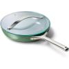 imageCaraway Nonstick Ceramic Mini Fry Pan With Glass Lid 105 qt 8quot  Non Toxic PTFE ampamp PFOA Free  Oven Safe ampamp Compatible with All Stovetops Gas Electric ampamp Induction  CreamSage