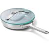 imageCaraway Nonstick Ceramic Mini Fry Pan With Glass Lid 105 qt 8quot  Non Toxic PTFE ampamp PFOA Free  Oven Safe ampamp Compatible with All Stovetops Gas Electric ampamp Induction  CreamGray