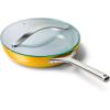 imageCaraway Nonstick Ceramic Mini Fry Pan With Glass Lid 105 qt 8quot  Non Toxic PTFE ampamp PFOA Free  Oven Safe ampamp Compatible with All Stovetops Gas Electric ampamp Induction  CreamMarigold