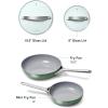 imageCaraway Nonstick Ceramic Mini Fry Pan With Glass Lid 105 qt 8quot  Non Toxic PTFE ampamp PFOA Free  Oven Safe ampamp Compatible with All Stovetops Gas Electric ampamp Induction  CreamSage