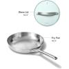 imageCaraway Stainless Steel Fry Pan With Glass Lid 105 IN  5Ply Stainless Steel Pan  Oven Safe ampamp Stovetop Agnostic  Non Toxic PTFE ampamp PFOA Free