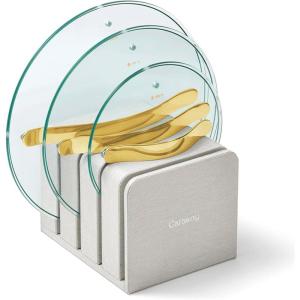 imageCaraway Iconics Glass Lids Set for Pots and Pans  Made With Tempered Glass  Sized to Fit Caraway CeramicCoated ampamp Stainless Steel Cookware  Includes 3 Sizes  8quot 105quot ampamp 118quotGold
