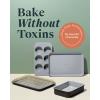 imageCaraway Mini Bakeware Set  Naturally NonStick NonToxic Ceramic Coating  Compact Baking Pans Set for Small Kitchens ampamp Ovens  Includes Baking Sheets Muffin Pan Cooling Rack ampamp Storage  CreamBlack
