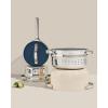 imageCaraway Nonstick 3 Qt Ceramic Sauce Pan with Lid ampamp Steamer  Non Toxic PTFE ampamp PFOA Free  Oven Safe ampamp Compatible with All Stovetops Gas Electric ampamp Induction  BlackCream
