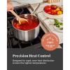 imageCaraway Stainless Steel Sauce Pan 3 Qt ampamp Steamer  5Ply Stainless Steel  Oven Safe ampamp Stovetop Agnostic  Non Toxic PTFE ampamp PFOA Free