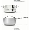 imageCaraway Stainless Steel Sauce Pan 3 Qt ampamp Steamer  5Ply Stainless Steel  Oven Safe ampamp Stovetop Agnostic  Non Toxic PTFE ampamp PFOA Free