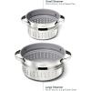 imageCaraway Steamer  Stainless Steel Steamer with Handles  Non Stick Non Toxic Coating  Steam Veggies Seafood and More  Compatible With Our Dutch Oven or Sauce Pan  Large 65qt  GoldStainless Steel
