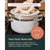 imageCaraway Steamer  Stainless Steel Steamer with Handles  Non Stick Non Toxic Coating  Steam Veggies Seafood and More  Compatible With Our Dutch Oven or Sauce Pan  Large 65qt  GoldStainless Steel