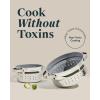 imageCaraway Steamer  Stainless Steel Steamer with Handles  Non Stick Non Toxic Coating  Steam Veggies Seafood and More  Compatible With Our Dutch Oven or Sauce Pan  Large 65qt  GoldStainless Steel