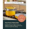 imageCaraway Steamer  Stainless Steel Steamer with Handles  Non Stick Non Toxic Coating  Steam Veggies Seafood and More  Compatible With Our Dutch Oven or Sauce Pan  Large 65qt  GoldStainless Steel