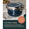 imageCaraway Steamer  Stainless Steel Steamer with Handles  Non Stick Non Toxic Coating  Steam Veggies Seafood and More  Compatible With Our Dutch Oven or Sauce Pan  Large 65qt  GoldStainless Steel