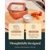 imageCaraway 2pc Glass Food Storage Set  44 Cup Food Containers 2  Ceramic Coated  Non Toxic Non Stick Lunch with Lids  Dishwasher Oven ampamp Microwave Safe  GrayMist