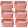 imageCaraway 2pc Glass Food Storage Set  44 Cup Food Containers 2  Ceramic Coated  Non Toxic Non Stick Lunch with Lids  Dishwasher Oven ampamp Microwave Safe  GrayPerracotta