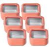 imageCaraway 2pc Glass Food Storage Set  44 Cup Food Containers 2  Ceramic Coated  Non Toxic Non Stick Lunch with Lids  Dishwasher Oven ampamp Microwave Safe  GrayPerracotta