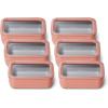 imageCaraway 2pc Glass Food Storage Set  44 Cup Food Containers 2  Ceramic Coated  Non Toxic Non Stick Lunch with Lids  Dishwasher Oven ampamp Microwave Safe  GrayPerracotta